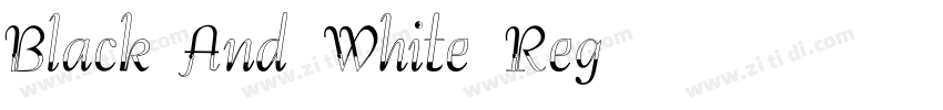 Black And White Reg字体转换